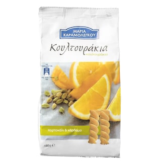 Κουλούρια Γλυκά Πορτοκάλι Κάρδαμο 180g
