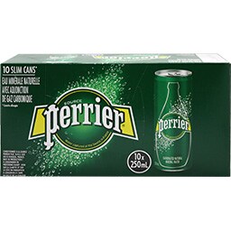 PERRIER | Carbonated Water Natural Mineral Can 10x250ml
