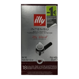 ILLY | Καφές Espresso Αλεσμένος Μερίδες Intenso Bold Roast 18 Τεμ. Έκπτωση 1Ε (1E)