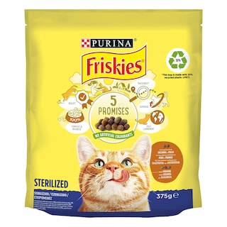 FRISKIES | Γατοτροφή Για Στειρωμένες Γάτες Γαλοπούλα Λαχανικά 375 gr