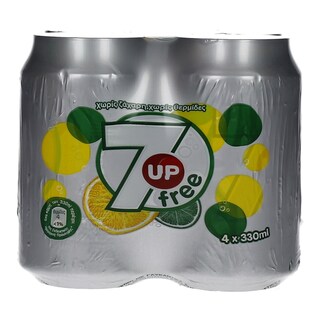 7UP | FREE | ΑΝΑΨΥΚΤΙΚΟ ΓΚΑΖΟΖΑ ΧΩΡΙΣ ΖΑΧΑΡΗ ΚΟΥΤΙ 4 X 330 ML