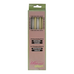 VELTIHOME | Straws Biodegradable Bamboo 4 Pieces