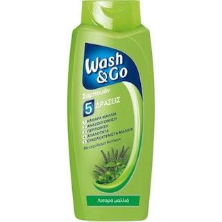 WASH&GO | Σαμπουάν 5 Δράσεις Λιπαρά Μαλλιά 700ml