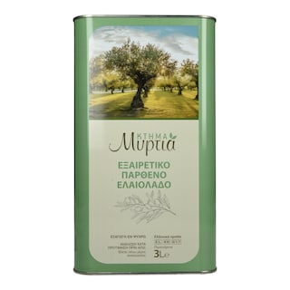 ΚΤΗΜΑ ΜΥΡΤΙΑ | Ελαιόλαδο Εξαιρετικό Παρθένο Κτήμα Μυρτιά 3lt