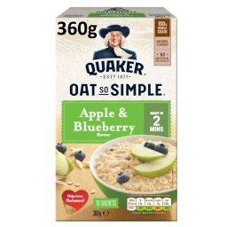 QUAKER | Νιφάδες Βρώμης Ολικής Άλεσης Μήλο & Μύρτιλα 360g