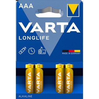 VARTA | Μπαταρίες Αλκαλικές LongLife ΑΑA 4 Τεμάχια