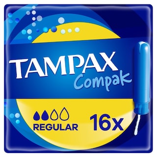 TAMPAX | Ταμπόν Compak Regular 16 Τεμάχια