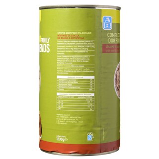 FAMILY FRIENDS | ΣΚΥΛΟΤΡΟΦΗ ΣΕ ΚΟΝΣΕΡΒΑ ΒΟΔΙNO ΚΟΤΟΠΟΥΛΟ 1.230 GR