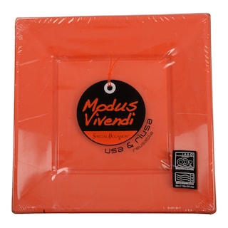 - | ΠΙΑΤΑ ΠΛΑΣΤΙΚΑ ΤΕΤΡΑΓΩΝΑ ΠΟΡΤΟΚΑΛΙ 23 CM 8 TEM