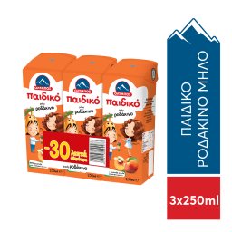 ΟΛΥΜΠΟΣ | OLYMPOS JUICE PEACH 3X250ML(-0.30E)