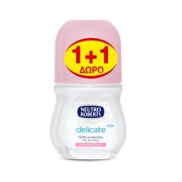 NEUTRO ROBERTS | Αποσμητικό Roll On Delicate Powder Fresh 50ml (1+1 Δώρο)