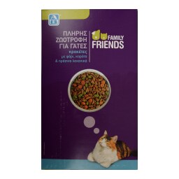 FAMILY FRIENDS | ΞΗΡΑ ΤΡΟΦΗ ΓΑΤΑΣ ΨΑΡΙ, ΛΑΧΑΝΙΚΑ ΚΑΙ ΚΑΡΟΤΑ 400 GR