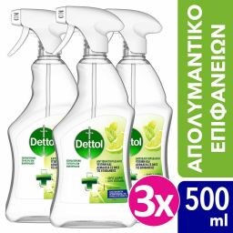 DETTOL | Καθαριστικό Spray Lime & Mint Αποκλειστικά Online 3x500ml