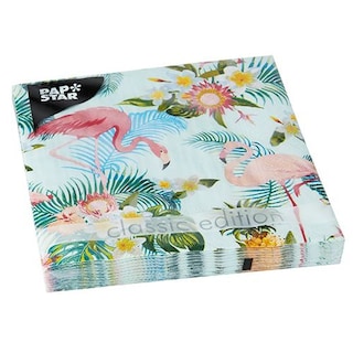 PAPSTAR | Χαρτοπετσέτες Exotic Flamingos 33x33cm 108g