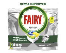 FAIRY | Κάψουλες Πλυντηρίου Πιάτων Allin1 Platinum Λεμόνι 21 Τεμάχια