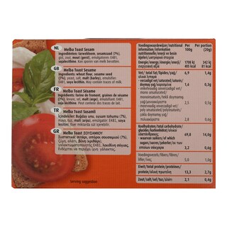 MELBA | Φρυγανιές Toast Sesame 100g