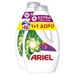 ARIEL | Υγρό Πλυντηρίου Ρούχων Extra Fiber Care 23 Μεζούρες 1+1 Δώρο