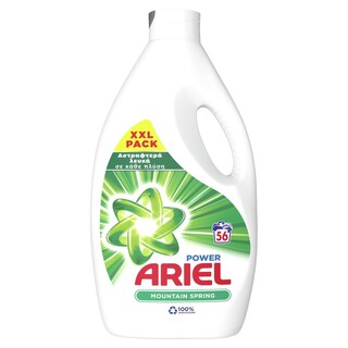 ARIEL | Υγρό Πλυντηρίου Ρούχων Mountain Spring 56 Μεζούρες