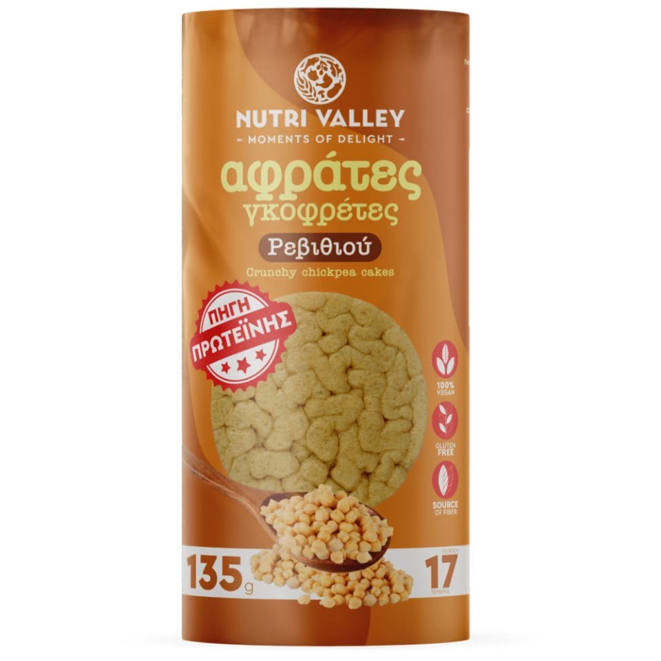 NUTRI VALLEY Γκοφρέτες Ρεβιθιού 135g