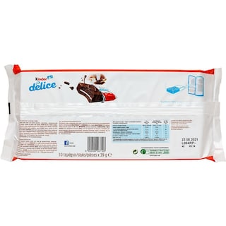 KINDER | Cake Bar Delice Κακάο & Γάλα 10x39g