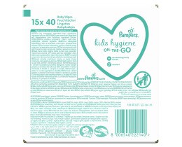 PAMPERS | Μωρομάντηλα Kids Hygiene Αποκλειστικά Online 15x40 Τεμάχια