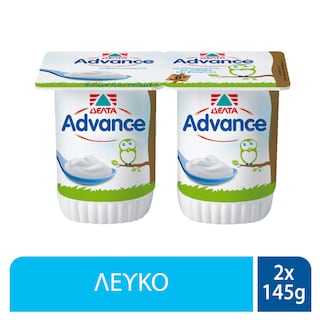 ADVANCE | Επιδόρπιο Γιαουρτιού Λευκό Παιδικό 2x145g