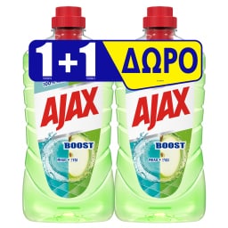 AJAX | Υγρό Καθαρισμού Boost Ξύδι & Μήλο 1lt 1+1 Δώρο