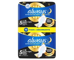 ALWAYS | Σερβιέτες Ultra Secure Night Extra 10 Τεμάχια