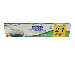 HARMONY | Επιδόρπιο Γιαουρτιού Ανθόγαλα 1% Λιπαρά 3x200gr 2+1 Δώρο