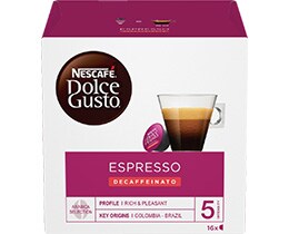 NESCAFE | DOLCE GUSTO | DOLCE GUSTO ESPRESSO DECAFFEINATO CAPSULES 96 GR