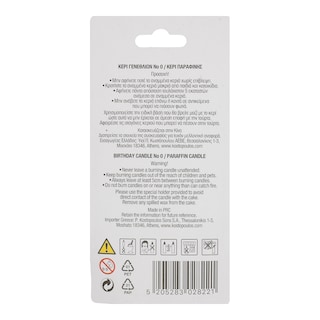 - | BIRTHDAY CANDLE NO 0