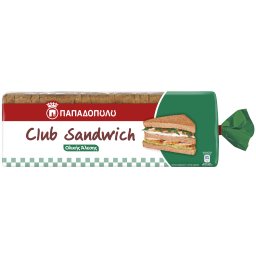 Ψωμί Ολικής Άλεσης Club Sandwich 950g