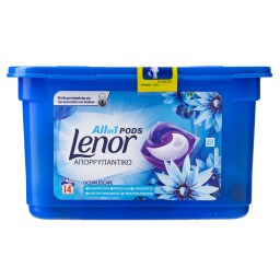 LENOR | Kάψουλες Πλυντηρίου Ρούχων 3in1 Pods Ocean Fresh 14 Μεζούρες