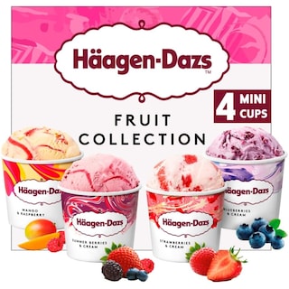 HAAGEN DAZS | Ice Cream Fruit Collection 4 Mini Cups 326g