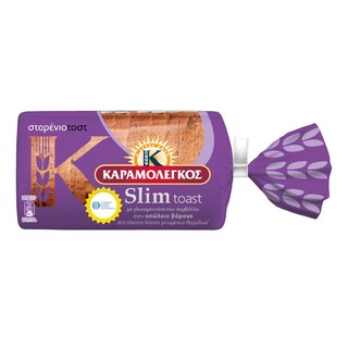 ΚΑΡΑΜΟΛΕΓΚΟΣ | KARAMOLEGKOS RYE TOAST SLIM  400G