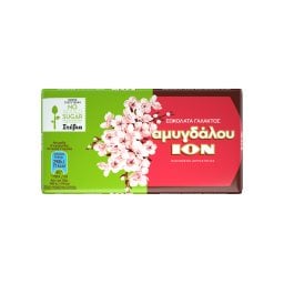ΙΟΝ | ΣΟΚΟΛΑΤΑ ΑΜΥΓΔΑΛΟΥ ΜΕ ΣΤΕΒΙΑ 60 GR