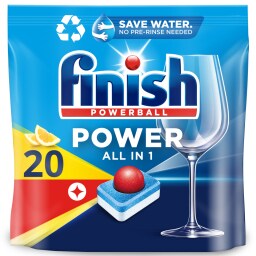 FINISH | Κάψουλες Πλυντηρίου Πιάτων Power All in 1 Λεμόνι 20 Tεμάχια
