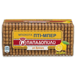 ΠΑΠΑΔΟΠΟΥΛΟΥ | ΠΤΙ ΜΠΕΡ | Μπισκότα Πτι Μπερ Βρώμη Λεμόνι 155gr