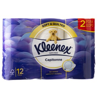 KLEENEX | ΧΑΡΤΙ ΥΓΕΙΑΣ CAPITONNE 10+2 ΔΩΡΟ