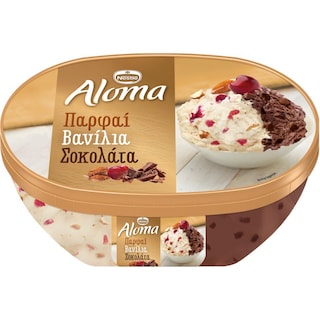ALOMA | Παγωτό Οικογενειακό Παρφαί Βανίλια Σοκολάτα 2 Lt