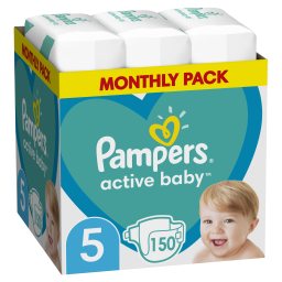 PAMPERS | Πάνες Μωρού Active Baby Νο5 Αποκλειστικά Online 150 Τεμάχια