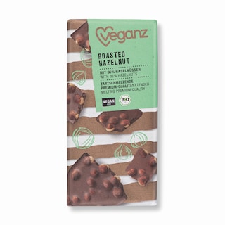 VEGANZ | Σοκολάτα Bio Καβουρδισμένα Φουντούκια 80g
