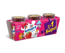 SMART | Παιδικό Γιαούρτι Φράουλα 2+1 Δώρο 3X145 gr 3X145ΓΡ (2+1 ΔΩΡΟ)