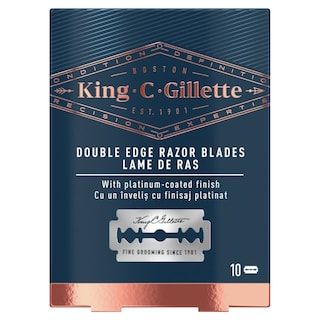 GILLETTE | KING C | Ξυράφια Διπλής Ακμής Ανταλλακτικά 10 Τεμάχια