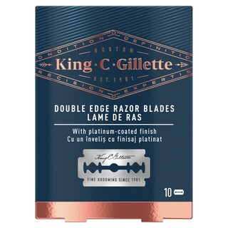 GILLETTE | KING C | Ξυράφια Διπλής Ακμής Ανταλλακτικά 10 Τεμάχια