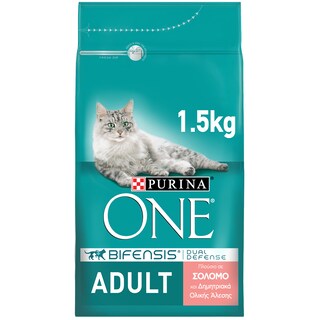 PURINA ONE | Γατοτροφή Adult Σολομός & Δημητριακά 1.5kg