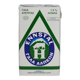 ENNSTAL | Γάλα Μακράς Διαρκείας Ελαφρύ 1.5 % 1 Lt
