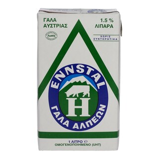 ENNSTAL | Γάλα Μακράς Διαρκείας Ελαφρύ 1.5 % 1 Lt