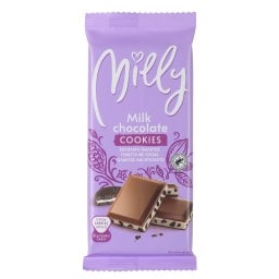 MILLY | Σοκολάτα Γάλακτος με Κρέμα Γάλακτος και Μπισκότο 100g