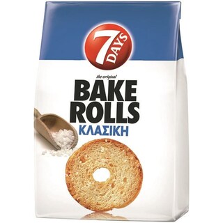 7DAYS | BAKE ROLLS | Παξιμαδάκια Bake Rolls Κλασικό 160g